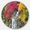 Designart - Japanese Maple Trees' Disc Floral Photography Circle Metal Wall Art